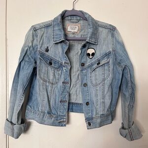 Hollister I LOVE H81 Light Blue Denim Jacket